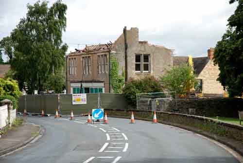 Demolition of Costcutters (old Dees stores Shipton) 2011